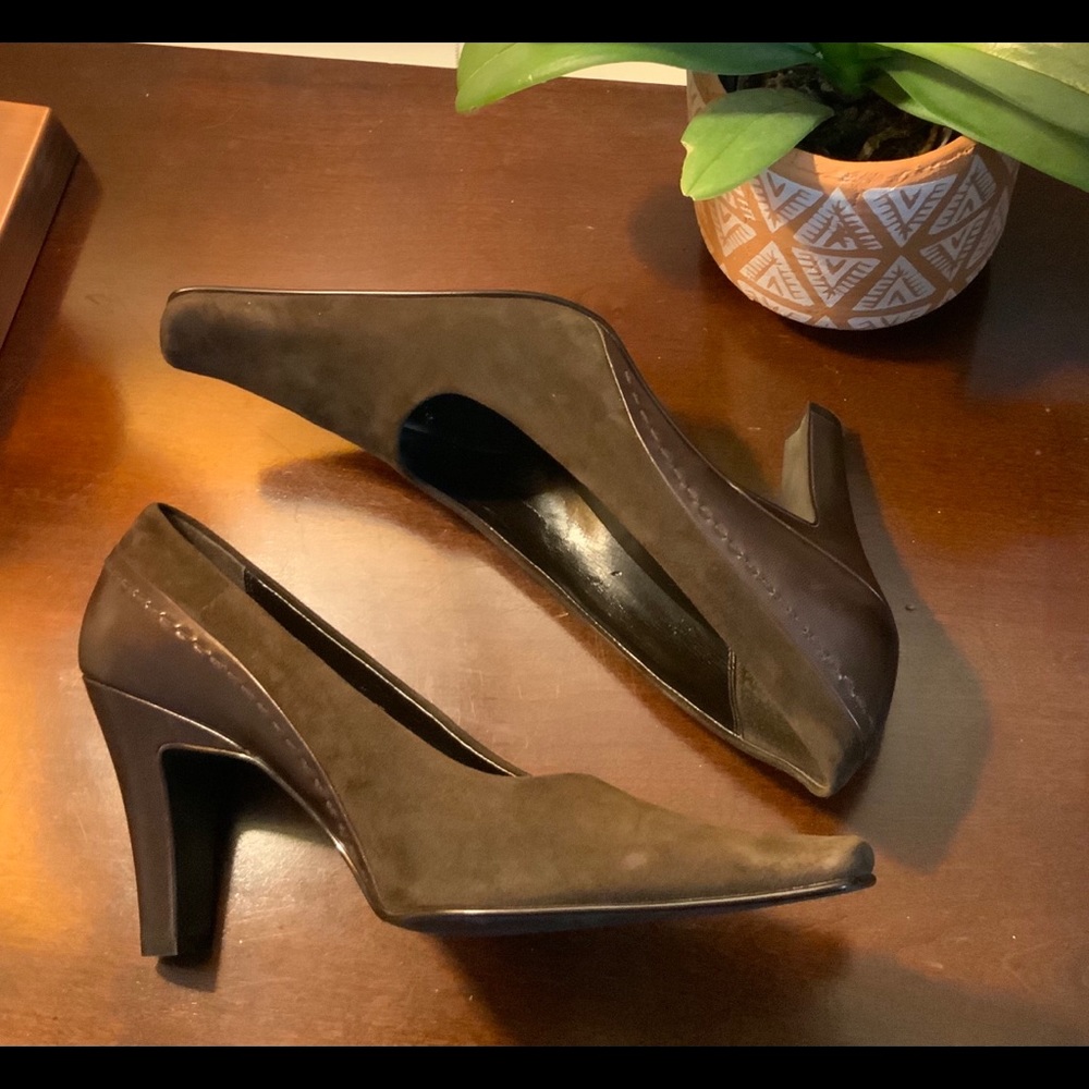 Suede Paolo Heels